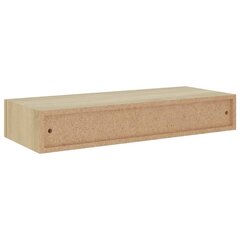 vidaXL sahtlitega seinariiulid, 2 tk, tamm, 60 x 23,5 x 10 cm, MDF цена и информация | Полки | kaup24.ee