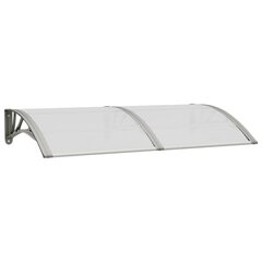 vidaXL ukse varikatus, hall, 150 x 80 cm, polükarbonaat цена и информация | Козырьки для дверей | kaup24.ee