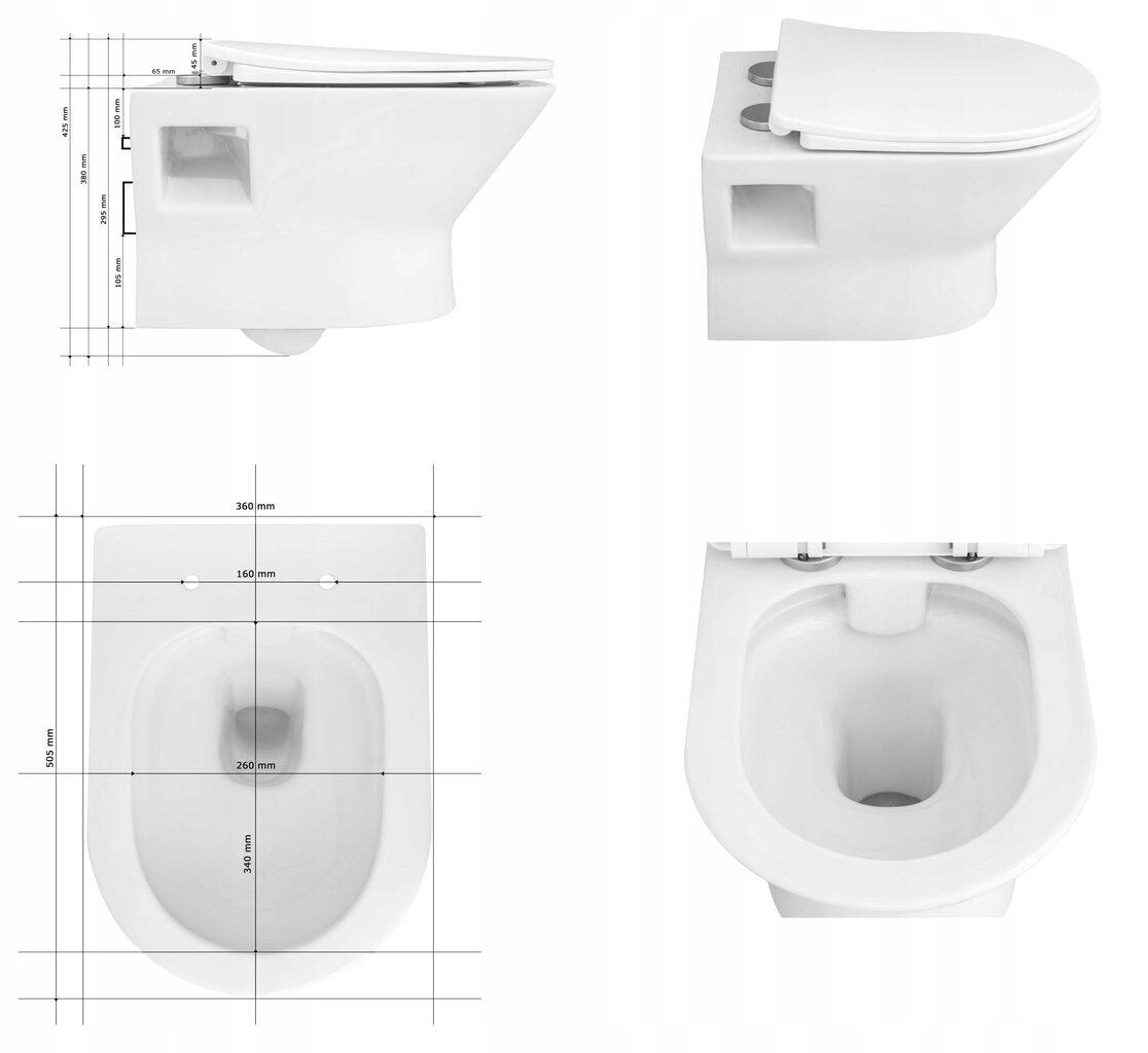 Granitan WC komplekt WC kauss raam nupp iste цена и информация | WС-potid | kaup24.ee