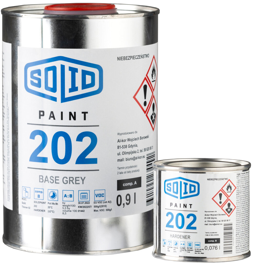 Betoonvärv Solidpaint 202 hall 1L цена и информация | Värvid | kaup24.ee