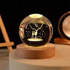 Стеклянный шар 3D NIGHT LIGHT 6cm USB powered for CHILDREN'S SITTING ROOM Jelonek цена и информация | Детские светильники | kaup24.ee