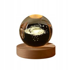 GLASS BALL NIGHT LIGHT 6cm USB toiteallikaga Laste toas Galaxy hind ja info | Lastetoa valgustid | kaup24.ee