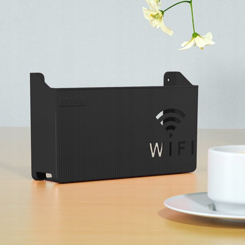 WIFI SWITCH WALL HOLDER Must hind ja info | Riiulid | kaup24.ee