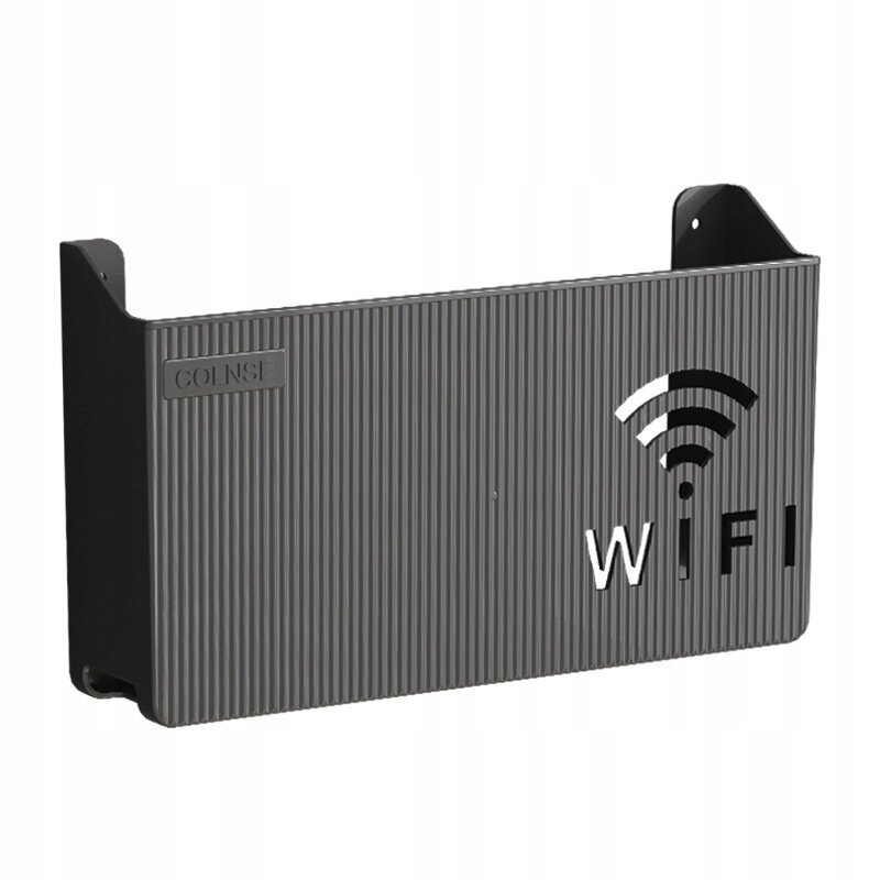 WIFI SWITCH WALL HOLDER Must hind ja info | Riiulid | kaup24.ee