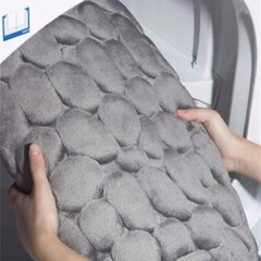 Коврики для ванной комнаты противоскользящие из пены MEMORY stones MATA Толстые серые цена и информация | Аксессуары для ванной комнаты | kaup24.ee