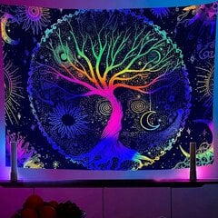 Настенное украшение UV FLUORESCENT GOBELIN REFLECTOR Rainbow Tree цена и информация | Картины, живопись | kaup24.ee