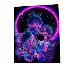 Seinakaunistus UV FLUORESCENT IMAGE GOBELIN ODBLASK 150x150cm Love hind ja info | Seinapildid | kaup24.ee