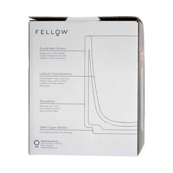 Fellow Monty White Latte Cup - 325ml (11oz) цена и информация | Klaasid, tassid ja kannud | kaup24.ee