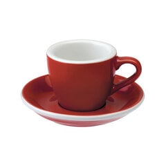 Loveramics Egg Red Espresso Cup & Saucer 80ml цена и информация | Стаканы, фужеры, кувшины | kaup24.ee