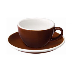 Loveramics Egg Flat White Cup & Saucer 150ml - коричневый цена и информация | Стаканы, фужеры, кувшины | kaup24.ee