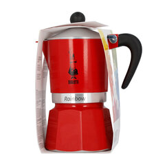 Bialetti Rainbow 3-Cup Red цена и информация | Чайники, кофейники | kaup24.ee