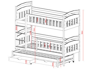 Narivoodi Blanka FURNLUX CLASSIC, 88x198x164 cm, beež hind ja info | Voodid | kaup24.ee