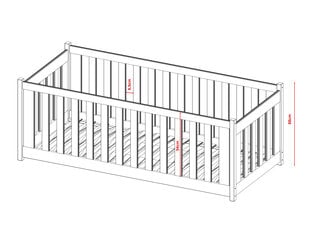 Ühekohaline lastevoodi Concept FURNLUX CLASSIC, 98x188x133 cm, valge hind ja info | Lastevoodid | kaup24.ee