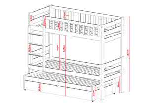 Narivoodi Harvey FURNLUX CLASSIC, 88x188x163 cm, beež hind ja info | Voodid | kaup24.ee