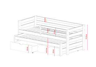 Детские односпальные кровати Kubus FURNLUX CLASSIC, 98x198x78 cm, белый цена и информация | Детские кровати | kaup24.ee