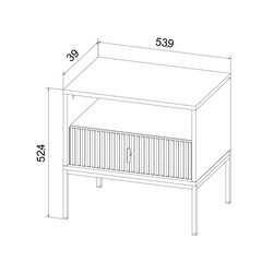 Öökapp Maggiore FURNLUX CLASSIC, 54x39x52 cm, must hind ja info | Öökapid | kaup24.ee