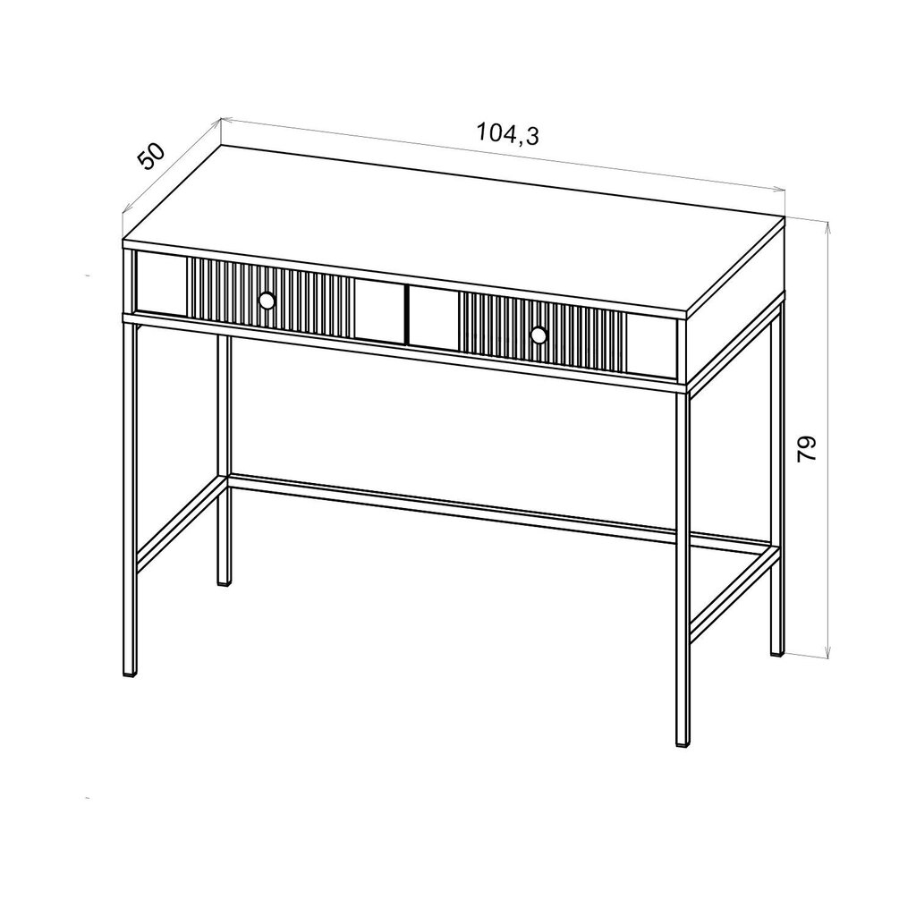 Konsoollaud Iseo FURNLUX CLASSIC, 104x50x79 cm, beež цена и информация | Konsoollauad | kaup24.ee