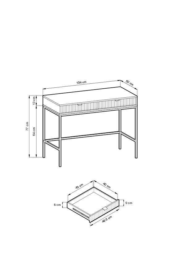 Konsoollaud Avon FURNLUX CLASSIC, 104x50x77 cm, roheline цена и информация | Konsoollauad | kaup24.ee