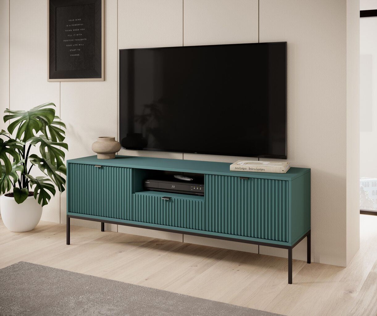 Tv alus Avon FURNLUX CLASSIC, 154x39x56 cm, roheline hind ja info | TV alused | kaup24.ee