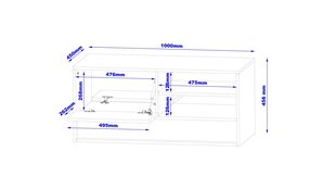 Журнальные столики Vision FURNLUX CLASSIC, 100x45x45 cm, черный цена и информация | Журнальные столики | kaup24.ee