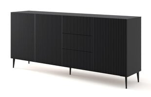 Буфет Ravenna B FURNLUX CLASSIC, 200x42x87 cm, черный цена и информация | Шкафчики в гостиную | kaup24.ee