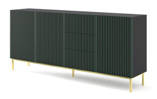 Буфет Ravenna F FURNLUX CLASSIC, 200x42x87 cm, черный цена и информация | Шкафчики в гостиную | kaup24.ee