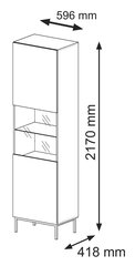 Витрина Ravenna B FURNLUX CLASSIC, 60x42x217 cm, черный цена и информация | Витрины, серванты | kaup24.ee