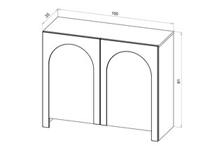 Буфет Arco FURNLUX CLASSIC, 100x35x81 cm, белый цена и информация | Шкафчики в гостиную | kaup24.ee