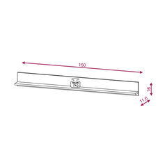 Seinariiul Diamo FURNLUX CLASSIC, 150x12x16 cm, beež hind ja info | Riiulid | kaup24.ee