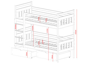 Narivoodi Adas FURNLUX CLASSIC, 88x168x164 cm, beež hind ja info | Voodid | kaup24.ee