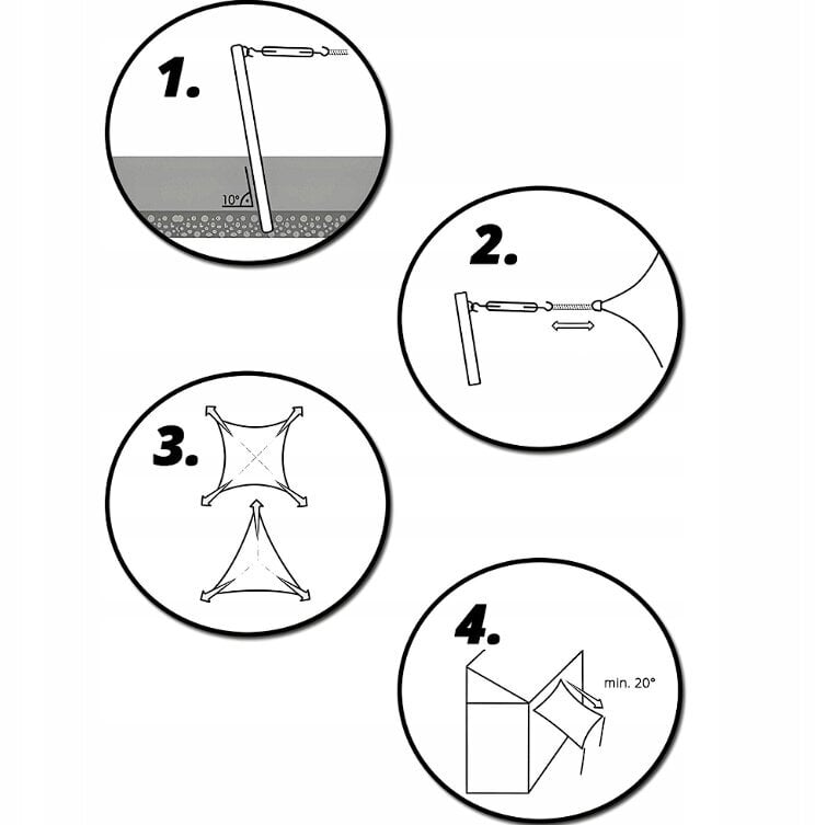 Kolmnurkne aiamarkiis/puri GoGarden, 7 x 5 m, hall цена и информация | Päikesevarjud, markiisid ja alused | kaup24.ee