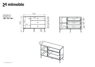 Puhvetkapp Fort FURNLUX CLASSIC, 120x40x85 cm, roheline hind ja info | Elutoa väikesed kapid | kaup24.ee