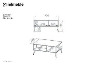 Журнальные столики Fort FURNLUX CLASSIC, 90x60x42 cm, зеленый цена и информация | Журнальные столики | kaup24.ee