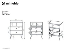 Öökapp Fort FURNLUX CLASSIC, 50x34x70 cm, roheline hind ja info | Öökapid | kaup24.ee