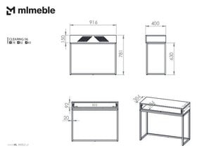 Консольные столы Clearing FURNLUX CLASSIC, 92x40x78 cm, белый цена и информация | Столы-консоли | kaup24.ee