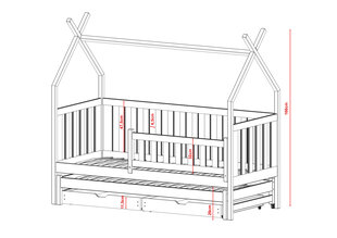 Majavoodi Tytus FURNLUX CLASSIC, 88x198x166 cm, beež hind ja info | Voodid | kaup24.ee