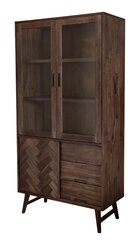 Витрина Ashton FURNLUX PREMIUM, 100x45x195 cm, коричневый цена и информация | Витрины, серванты | kaup24.ee