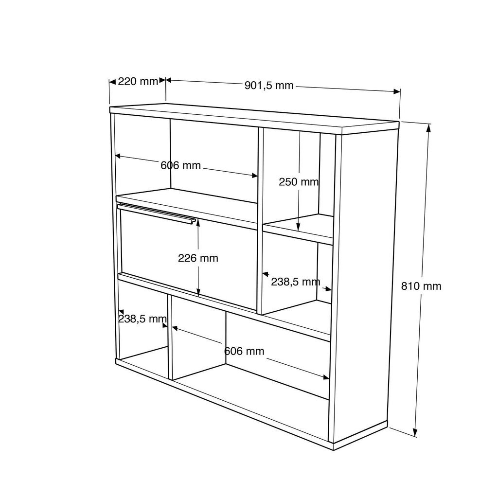 Seinariiul Ocean FURNLUX CLASSIC, 90x22x81 cm, naturaalne hind ja info | Riiulid | kaup24.ee