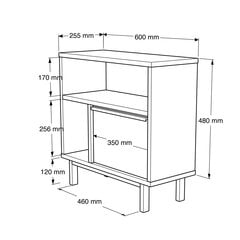 Приставочные столики Ocean FURNLUX CLASSIC, 60x26x60 cm, белый цена и информация | Журнальные столики | kaup24.ee