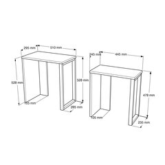 Журнальные столики Ocean FURNLUX CLASSIC, 51x30x53 cm, светлобежевый цена и информация | Журнальные столики | kaup24.ee