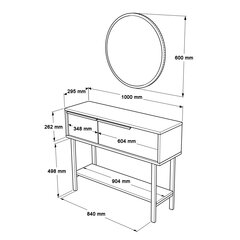 Консольные столы Ocean FURNLUX CLASSIC, 100x30x76 cm, светлобежевый цена и информация | Столы-консоли | kaup24.ee