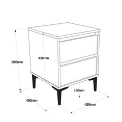 Прикроватные тумбы Aristo FURNLUX CLASSIC, 45x45x59 cm, натуральный цена и информация | Прикроватные тумбочки | kaup24.ee