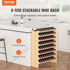 Veinihoidja Vevor, 102,5x25x85cm, pruun hind ja info | Köögikapid | kaup24.ee