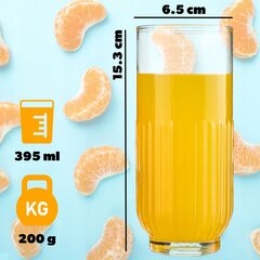 6x joogiklaasid 395ml komplekt hind ja info | Klaasid, tassid ja kannud | kaup24.ee