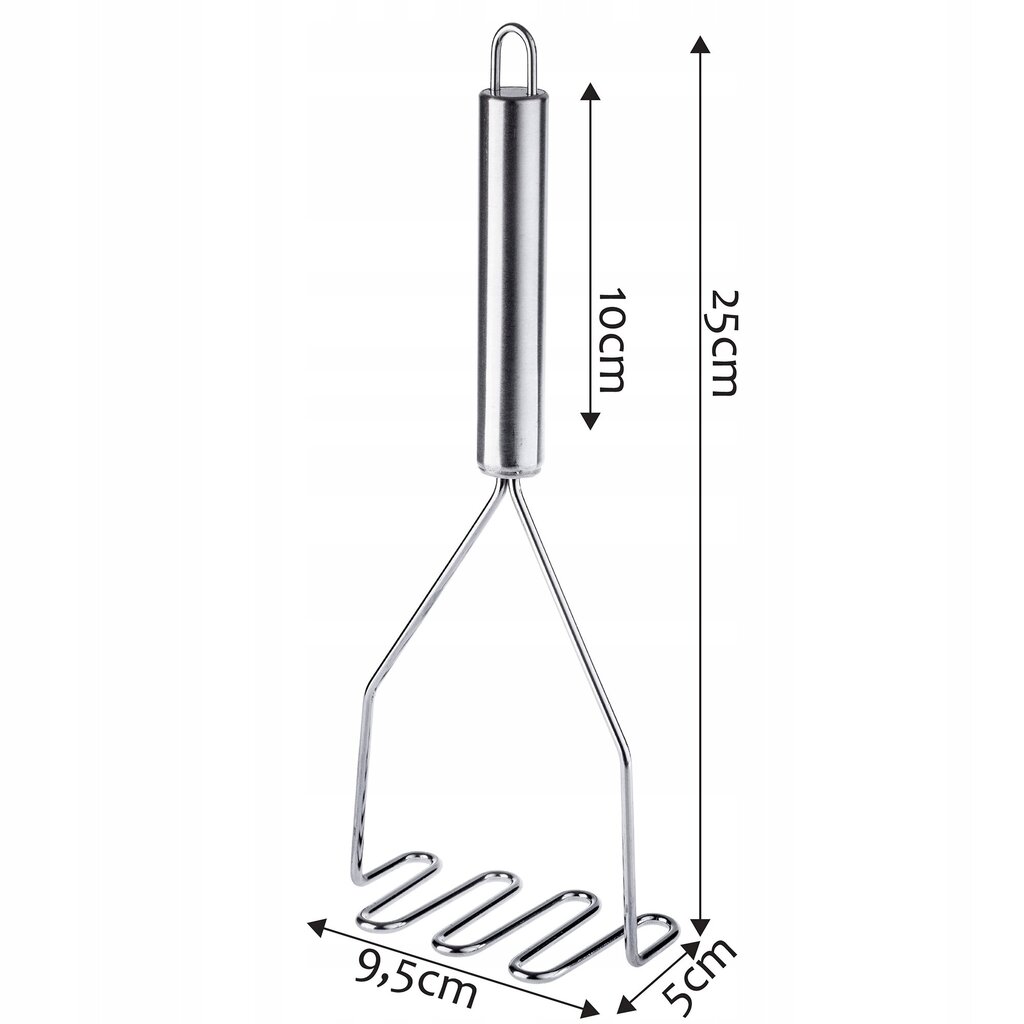 Kartulipuru, terasest pressimismasin, spiraalne püreesõtkur, 25 cm hind ja info | Köögitarbed | kaup24.ee