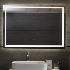 Vannitoa peegel, LED, 110x70cm hind ja info | Vannitoa peeglid | kaup24.ee