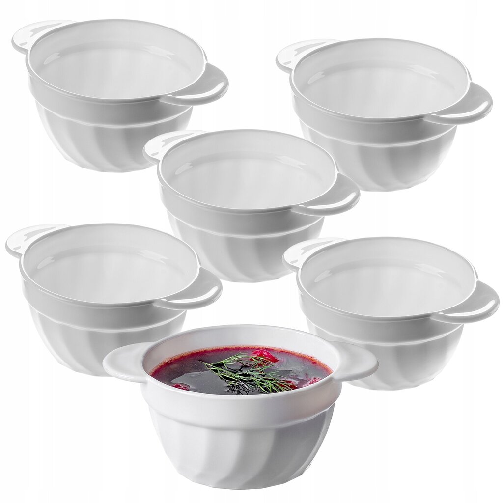 Bouillon Flapper 650ml White Bowl 6 tk цена и информация | Lauanõud ja kööginõud | kaup24.ee