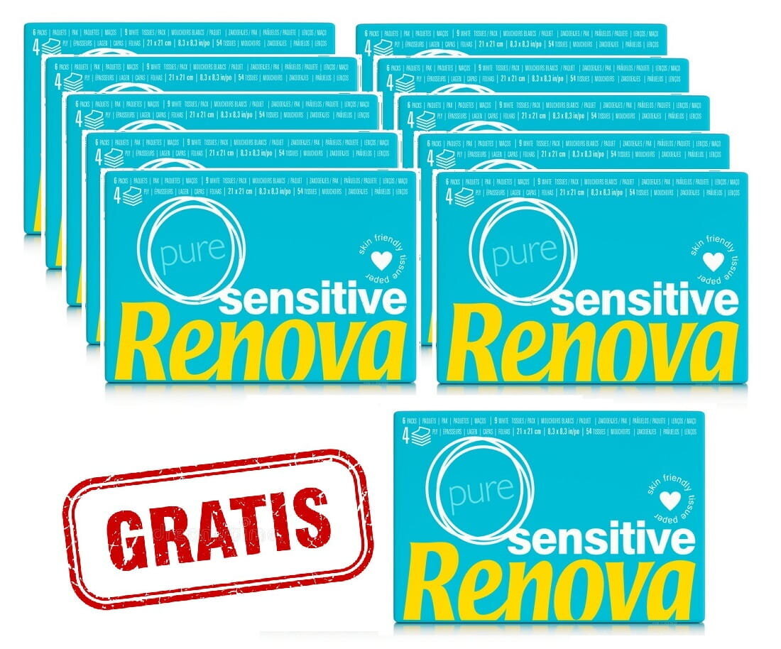 10x Renova pure salvrätikud 6x9 +gratis цена и информация | WC-paber, majapidamispaber | kaup24.ee