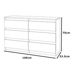 Kapp Stiv Meble 6 sahtliga, pruun цена и информация | Комоды | kaup24.ee