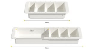 Выдвижной органайзер для ящиков, комплект из 2 шт, универсальный, кухня-офис цена и информация | Посуда для хранения еды | kaup24.ee